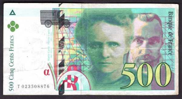 France. 500 Francs 1994  Good Fine +.    dy20849