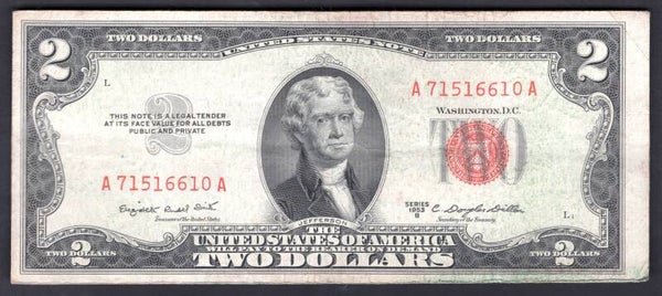 USA. Legal Tender. $2 series 1953B Good Fine. dy20860