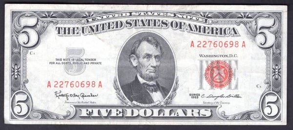 USA. Legal Tender. $5 series 1963 NVF.  dy20871
