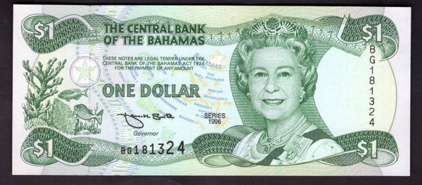 Bahamas. $1 1996 BG181324 AU-UNC.   dy20924