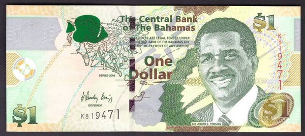 Bahamas. $1 2008 KB19471 AU.   dy20927
