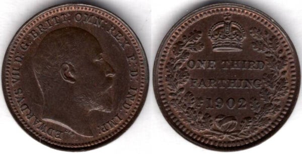 Edward VII. Third Farthing 1902         dy20947