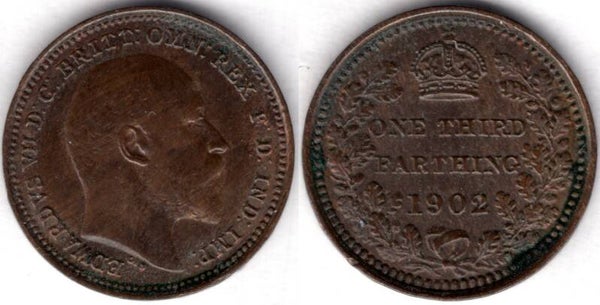 Edward VII. Third Farthing 1902        dy20948
