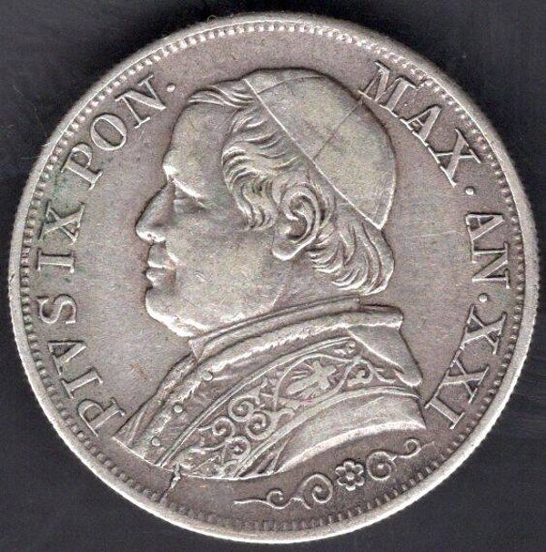 Vatican. One Lira 1866.  dy21007