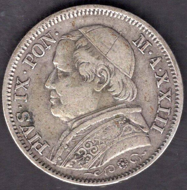 Vatican. One Lira 1868.   dy21008