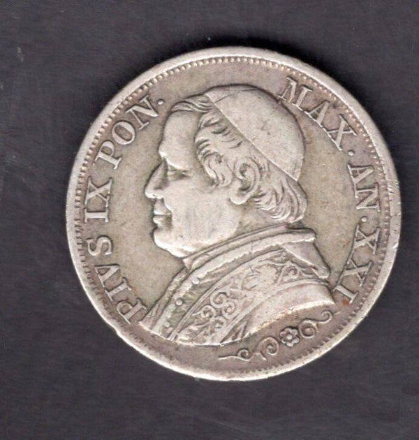 Vatican. One Lira 1866.   dy21009