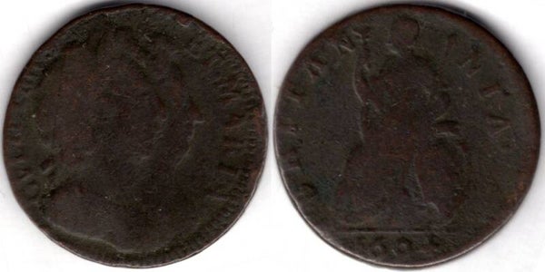 William & Mary. Farthing 1694      dy21039