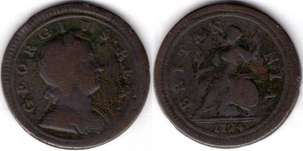 George I. Halfpenny 1724       dy21067