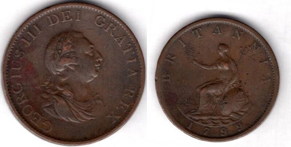 George III. Halfpenny 1799   dy21068