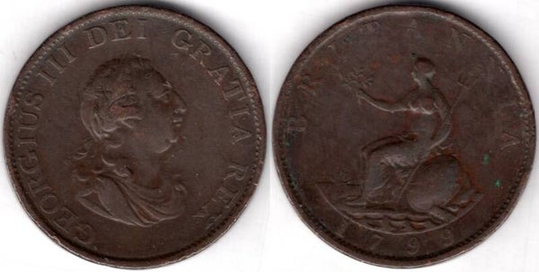 George III. Halfpenny 1799   dy21069