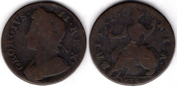 George II. Halfpenny 1738         dy21074