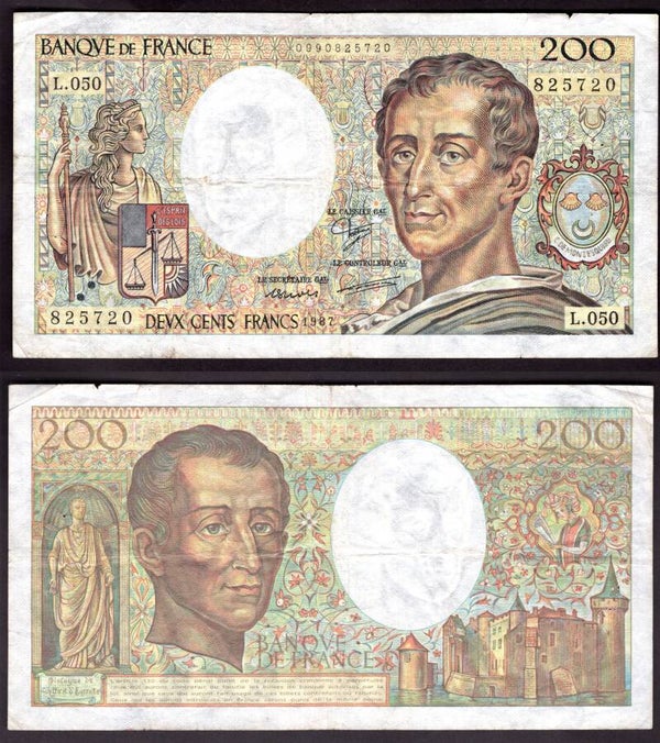 France. 200 Francs 1987 Fine.    dy21109