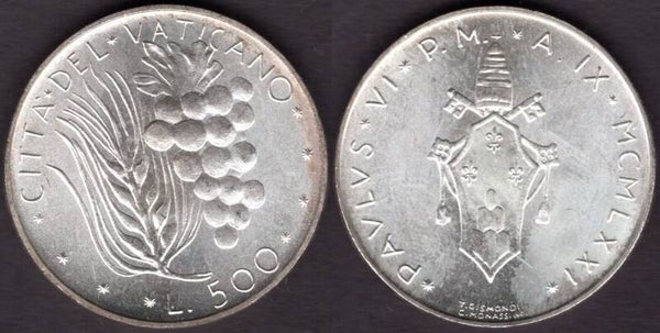 Vatican. 500 Lire 1971.   dy21115