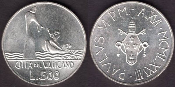 Vatican. 500 Lire 1978.   dy21118
