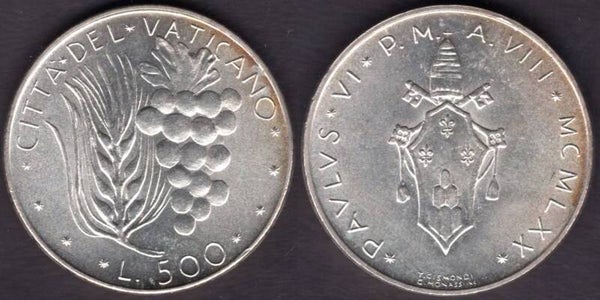 Vatican. 500 Lire 1970.   dy21122
