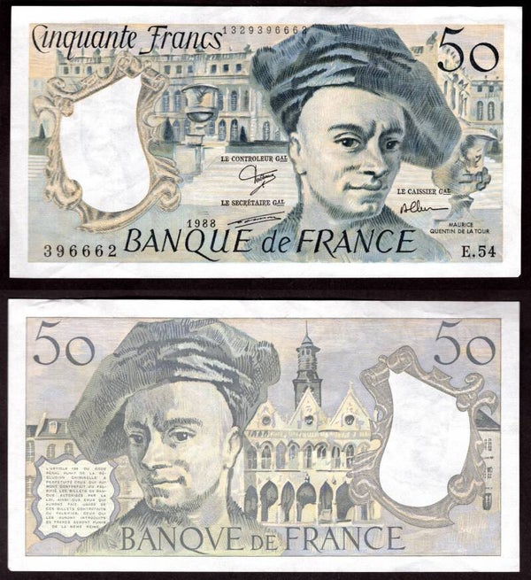 France. 50 Francs 1988  Crisp F-VF.     dy21130