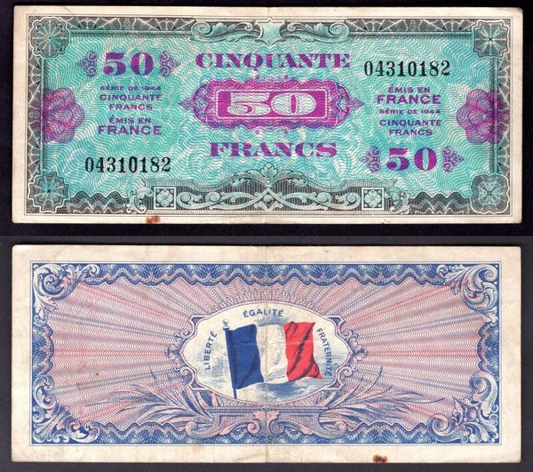 France. Allied Military. 50 Francs 1944 04310182 NVF.     dy21140