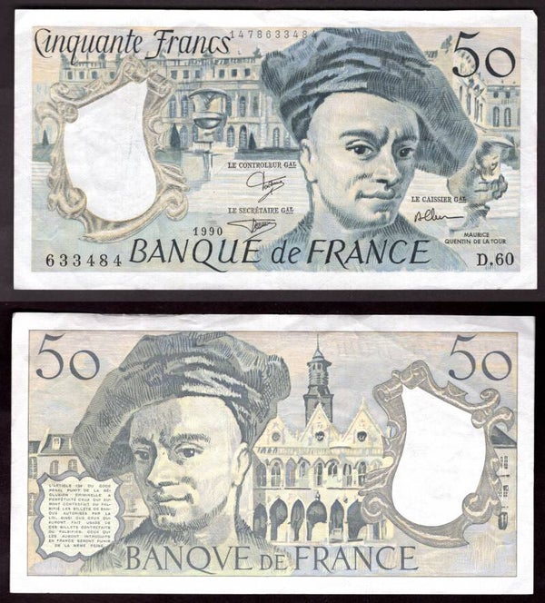 France. 50 Francs 1990 Crisp GF+.    dy21148