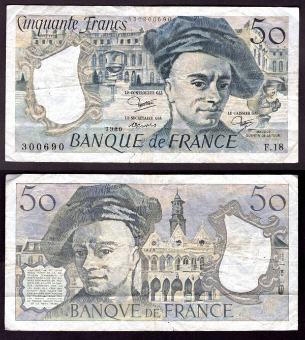 France. 50 Francs  1980 Good+.    dy21149