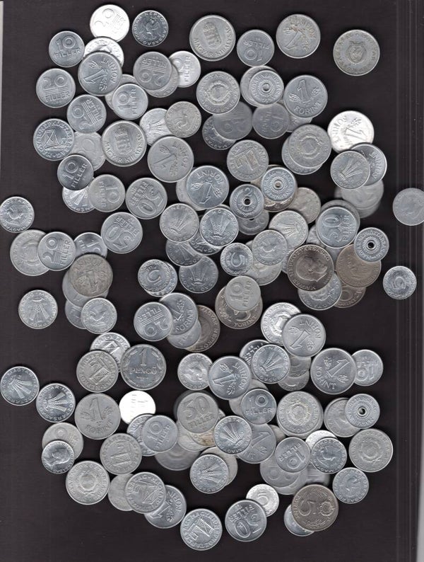 Hungary.  150+ coins, mainly aluminium.   dy21182