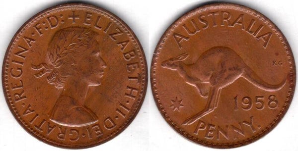 Australia. Penny 1958.  dy21191