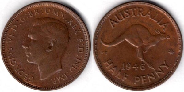 Australia. Halfpenny 1946.  dy21201