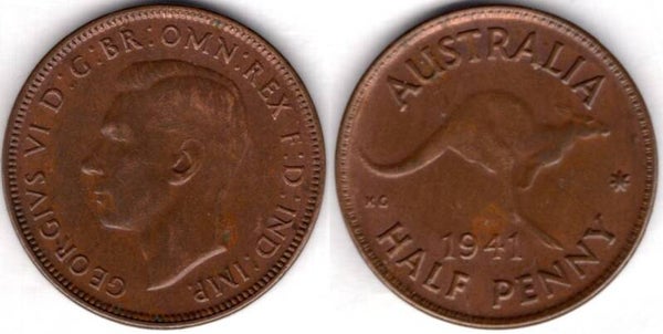 Australia. Halfpenny 1941.  dy21204