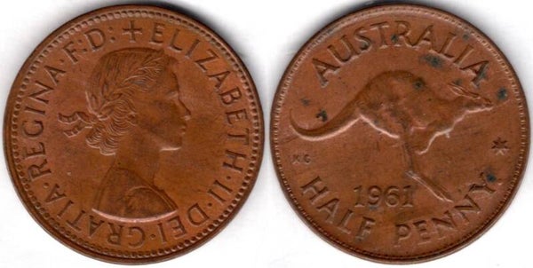 Australia. Half Penny 1961.  dy21208