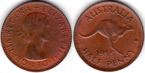 Australia. Half Penny 1955.  dy21234