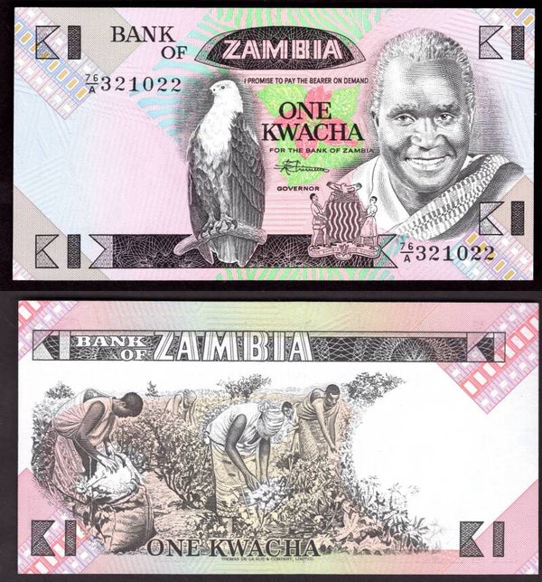 Zambia. One Kwacha (1986) (WPM 23b) 321022 UNC.  dy21262