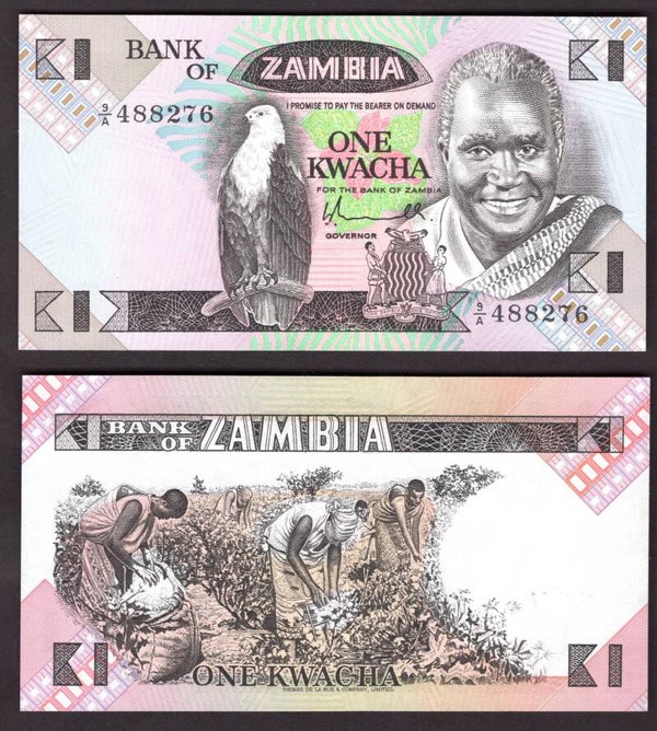 Zambia. One Kwacha (1980) (WPM 23a) 488276 UNC.  dy21265