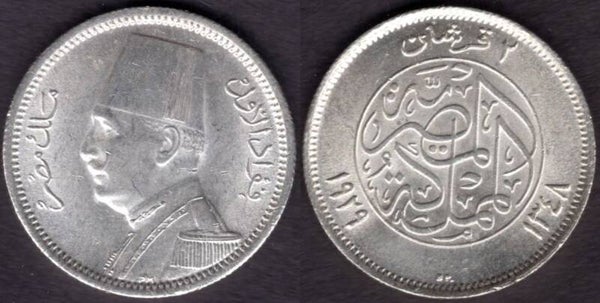 Egypt. Two Piastres 1929.  dy21380