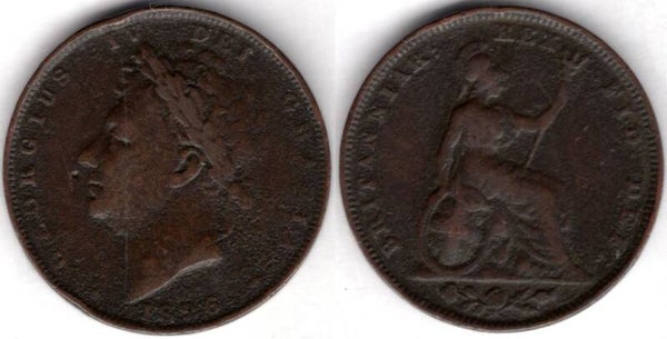 George IIII. Farthing 1826         dy21407