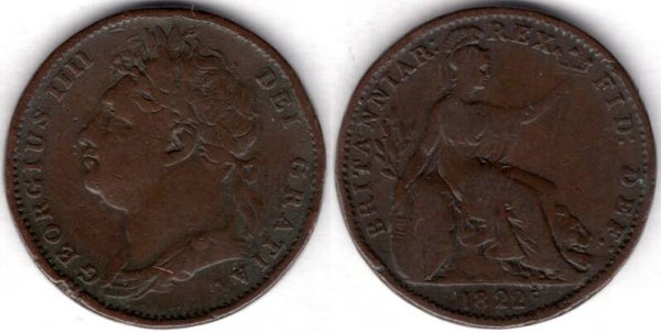 George IIII. Farthing 1822       dy21411