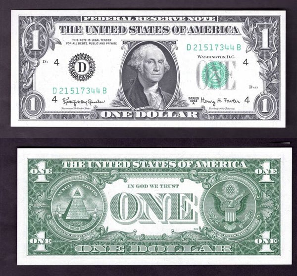 USA. FRN. $1 Cleveland series 1963A UNC.  dy21439