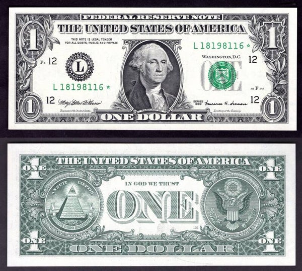 USA. FRN. San Francisco Fort Worth $1 series 1999 AU+.  dy21442