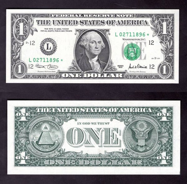 USA. FRN. $1 San Francisco Replacement series 2001 AU-UNC.  dy21447