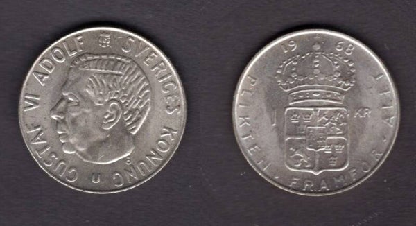 Sweden. One Krona 1968.   dy21455