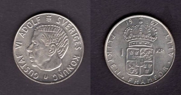 Sweden. One Krona 1967.   dy21457