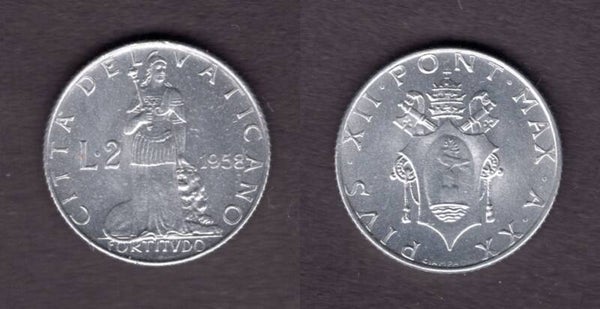 Vatican. Two Lire 1958.   dy21500