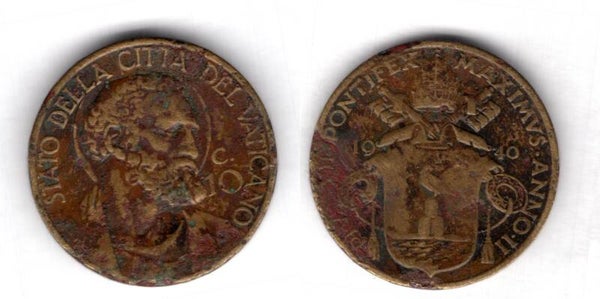 Vatican. Ten Centesimi 1940.   dy21502