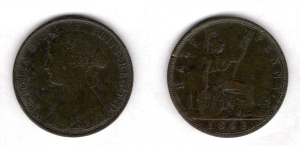 Victoria. Halfpenny 1862      dy21567