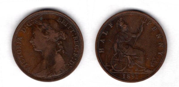 Victoria. Halfpenny 1891      dy21568
