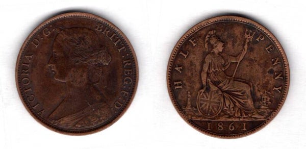 Victoria. Halfpenny 1861       dy21569