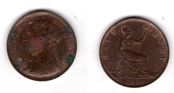 Victoria. Halfpenny 1886      dy21571