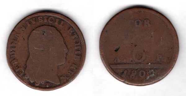 Naples & Sicily. Six Tornesi 1802.   dy21610