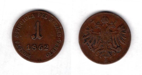Lombardy-Venice. One Centesimo 1862B.   dy21624