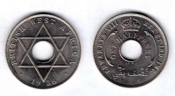 British West Africa. Halfpenny 1936KN.  dy21649