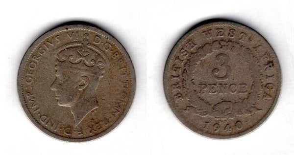 British West Africa. Threepence 1940KN.  dy21659