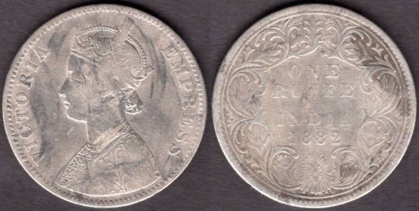 India. One Rupee 1882.  dy21661